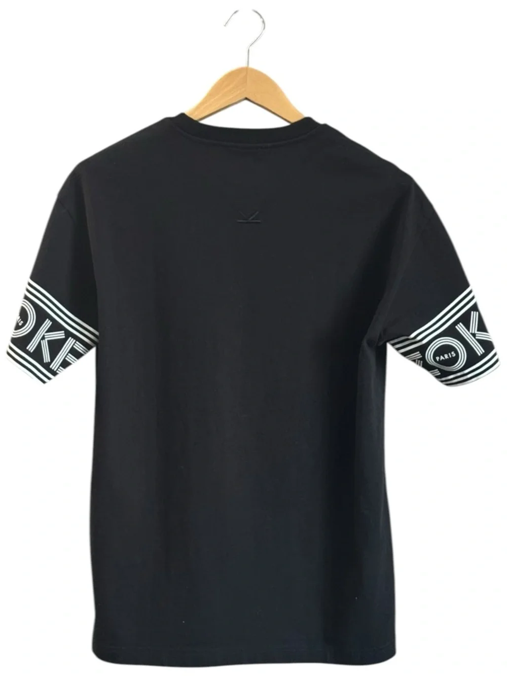 KENZO Paris Logo Cuff Cotton T-Shirt Black - Slim Fit Size M - Picture 6 of 10